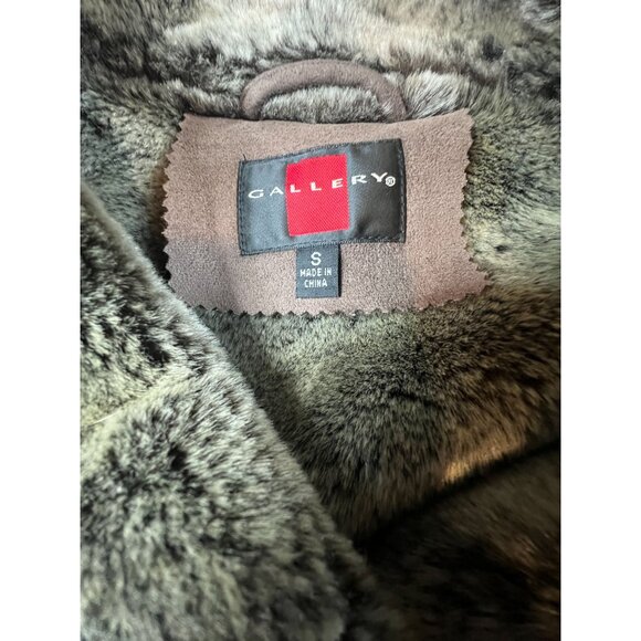 Vintage Gallery Faux Fur Lined Coat Pockets Penny Lane Boho Cozy Western - Picture 5 of 10